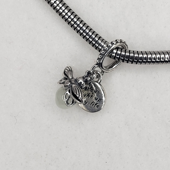 Firefly Glow in the dark Bracelet Dangle Charm 925 Sterling Silver Couple Gift - Picture 3 of 8